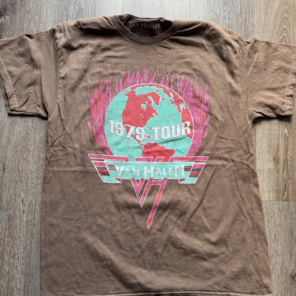 Brown Van Halen 1979 Tour T-Shirt